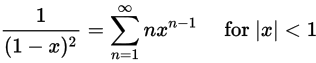 Taylor series for 1/(1-x)²